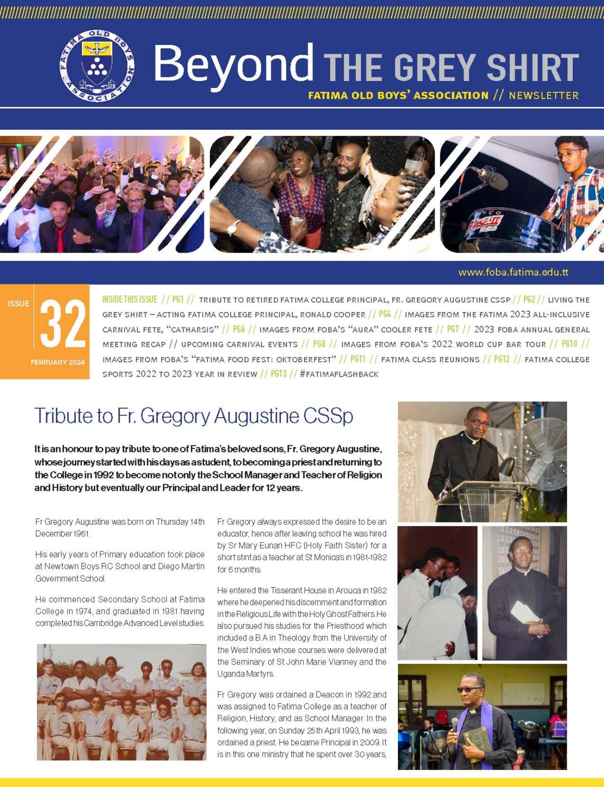 Newsletter 32 February 2024 Is Out Fatima Old Boys Association